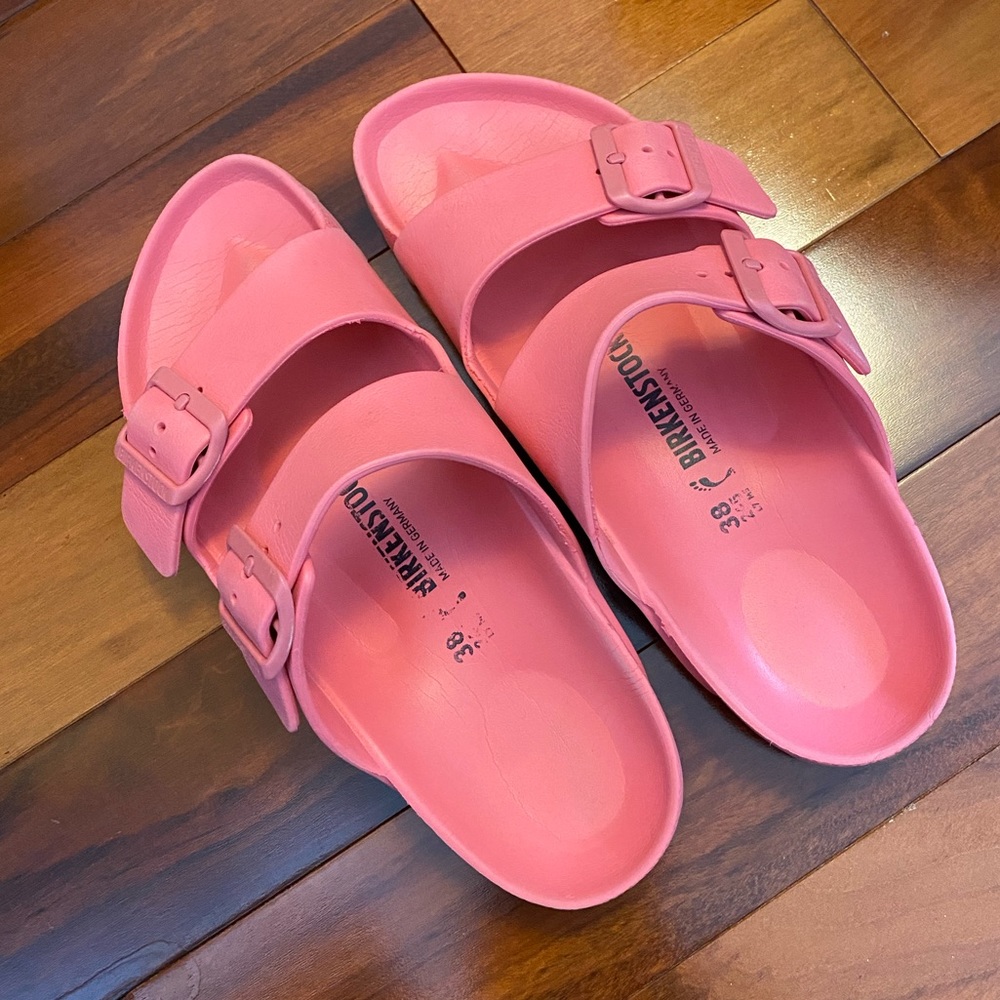 Birkenstock Arizona EVA Sandals. Size 38. Pink
